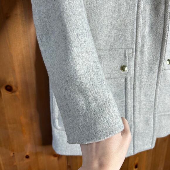 J. Crew Vail Parka Wool Coat Gray - Picture 10 of 15